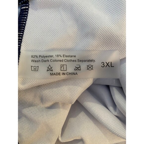 Swimsuit 2 Piece Plus 3X Modest Navy Polka Dot Rouching Separate Short Bottoms - Picture 12 of 12